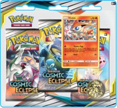 Pokemon Sun & Moon SM12 Cosmic Eclipse 3-Booster Blister Pack - Victini